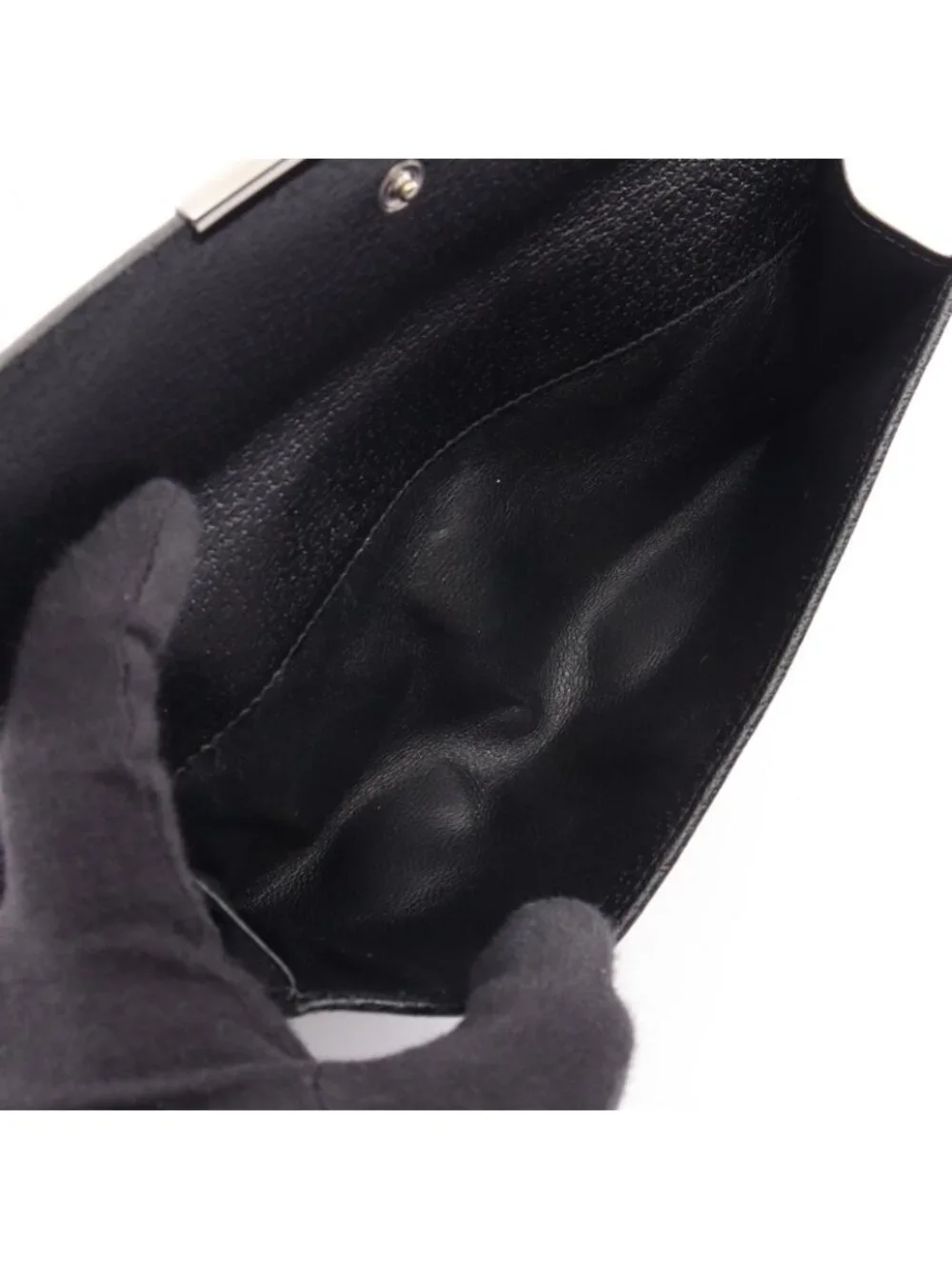Gucci Hook Wallet GG Canvas Black Leather